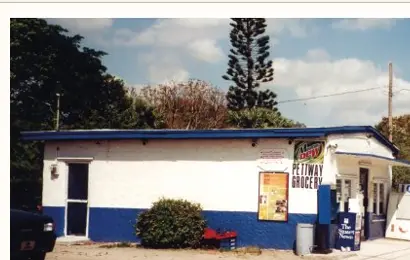 Pettway Grocery storefront on Dixie Highway, vintage photograph.